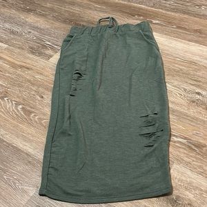 Green skirt